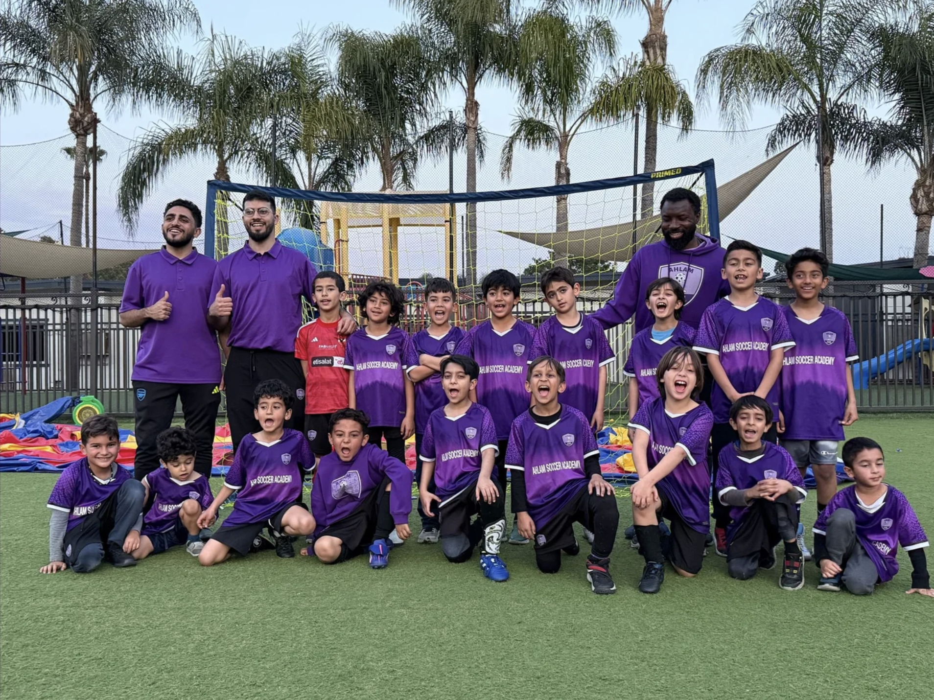 Ahlam Sports Academy athletes and coaches