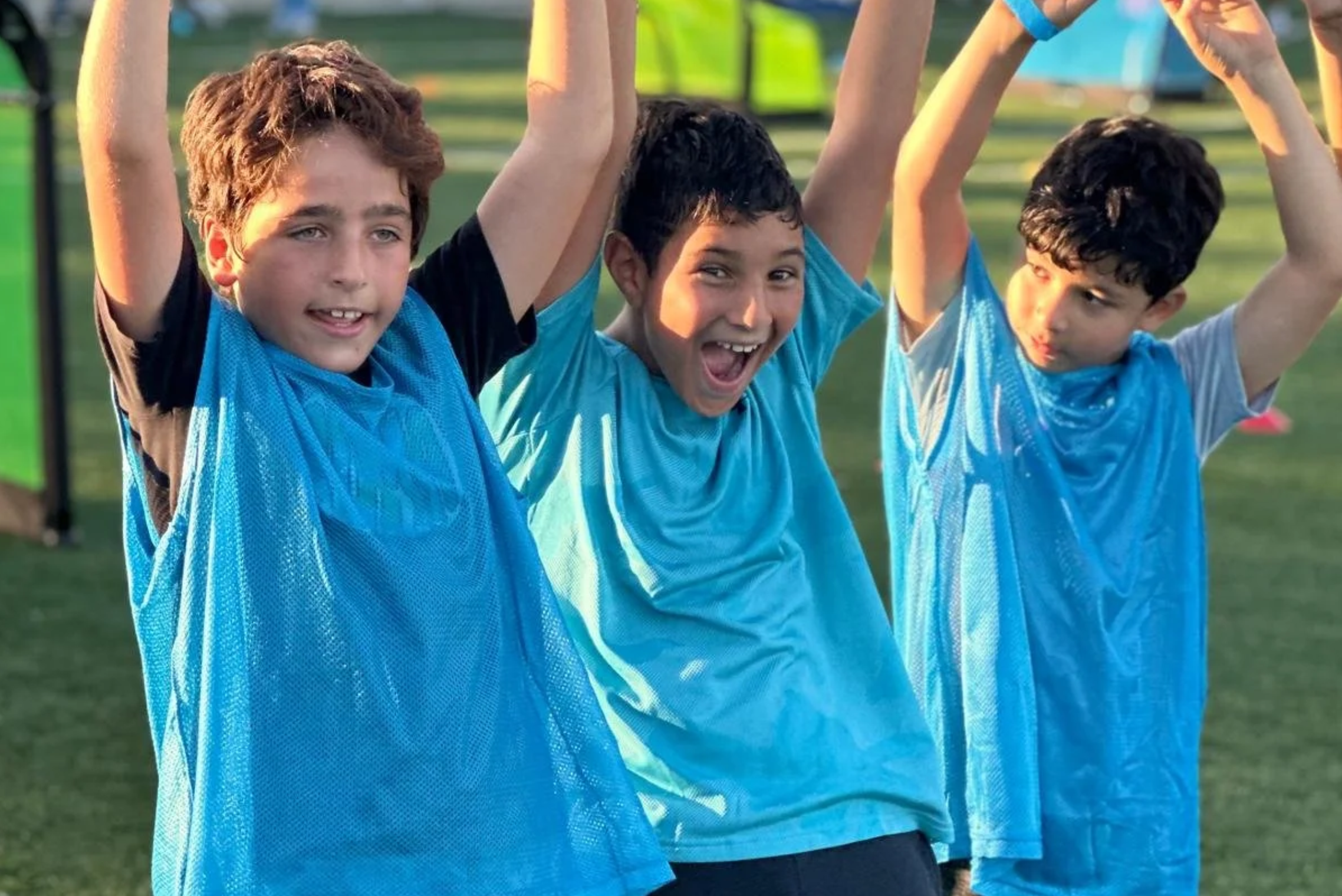 Kids celebrating and respecting each other